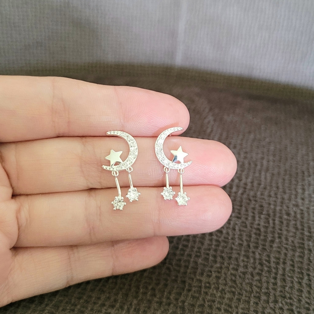 La Meno Silver🤍 Starling🌠 Earrings - Picture 11 of 15